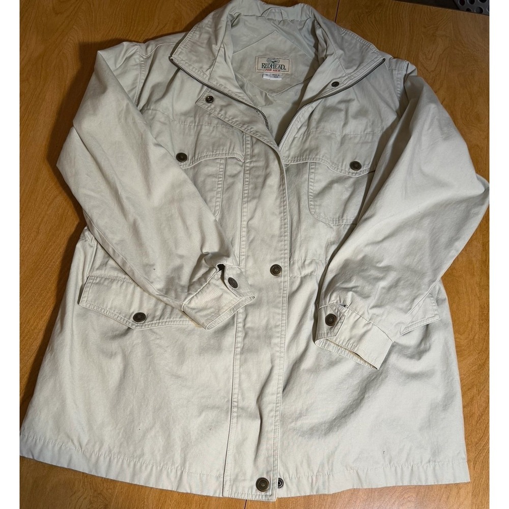 Women's Redhead khaki utility anorak jacket Size Medium.  Utilitarian chic. - Picture 4 of 10